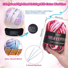 2pcs Gradient Soft Yarn for Crocheting and Knitting 164Yards
