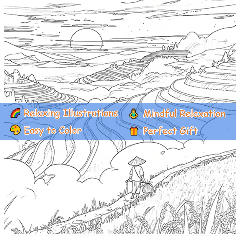 Adult Coloring Book 20x20cm 22 Pages Thickened Paper Deluxe Edition