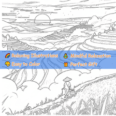 Adult Coloring Book 20x20cm 22 Pages Thickened Paper Deluxe Edition