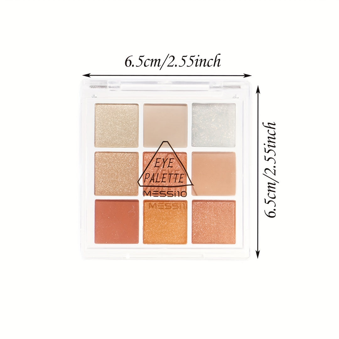 9 Colors Eyeshadow Palette Warm Neutral Multicolor