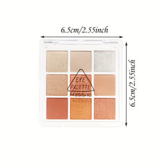 9 Colors Eyeshadow Palette Warm Neutral Multicolor