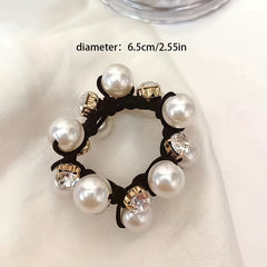 Faux Pearl Head Tie Female Hair Rope Headdress