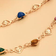 Women Love Heart Chain Anklet Vintage Style Ankle Bracelet