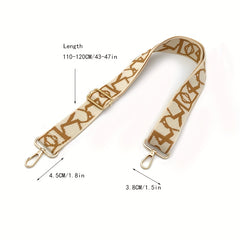 Geometric Pattern Bag Strap Wide Adjustable Shoulder Replacement