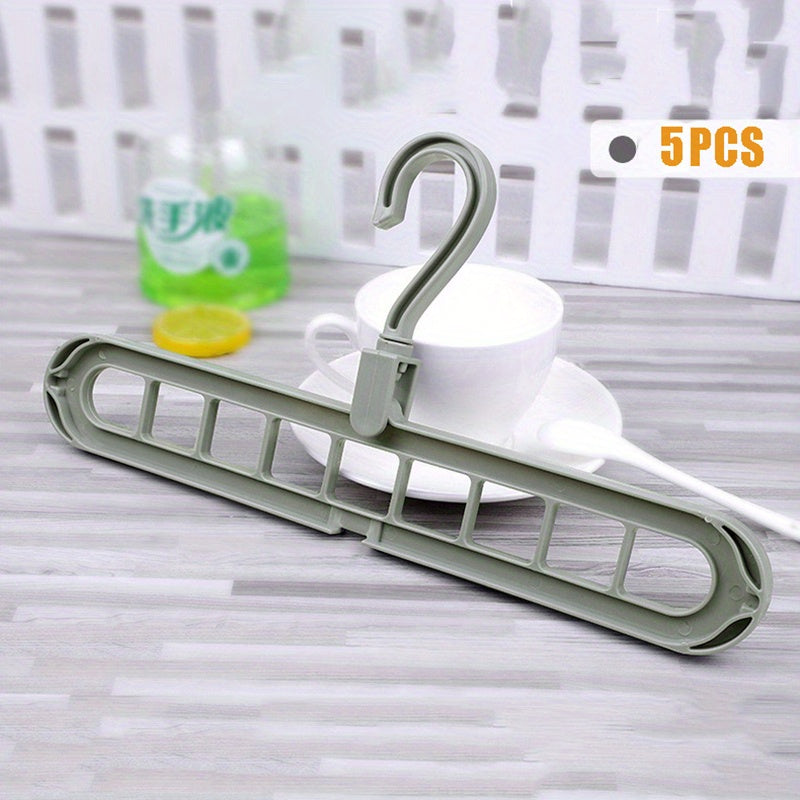 5pcs Multifunctional Closet Organizer with 9 Hole Coat Hanger