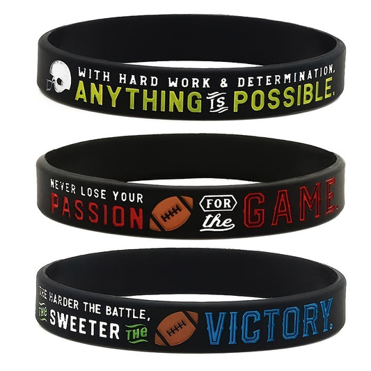 Rugby Silicone Bracelet Unisex Rubber Wristband