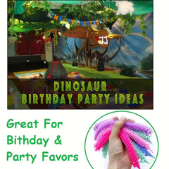 18pcs Vibrant Elastic Dinosaur Toys Colorful Stretchy Silicone Ropes