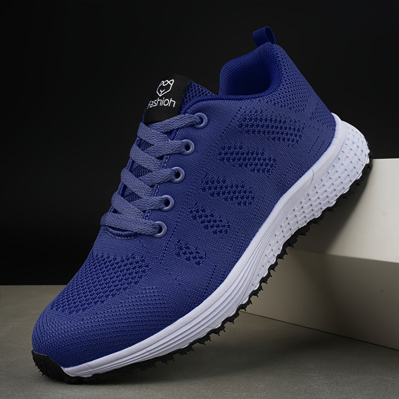 Women's Rainbow Mesh Sneakers Lace Up Sporty Running Shoes