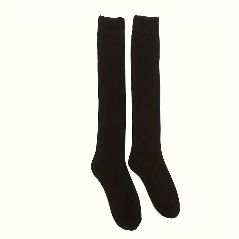 Girl's Warm Thermal Knee High Socks Breathable Long Stockings