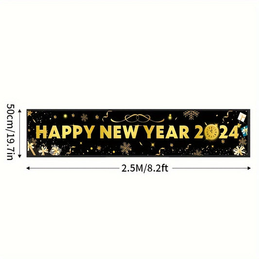 1pc Garden Yard Banner Year Party Decoration Supplies Hanging Year Indoor Outdoo