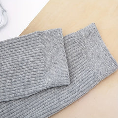 Ribbed Thigh High Socks for Women