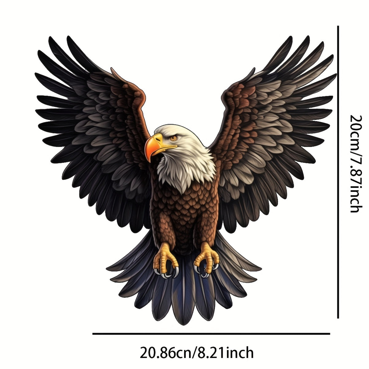 Flying Eagle Spread Wings 3D Sticker Decal