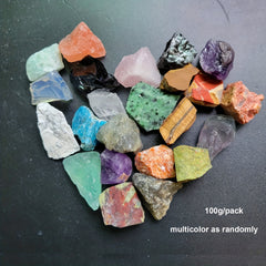 100g Mixed Natural Rough Stones for Tumbling, Polishing, Healing