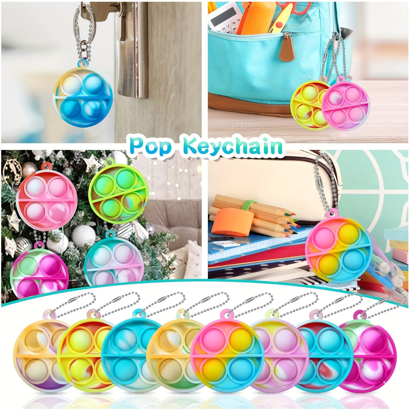 40pcs Mini Push Bubble Sensory Playthings - Ideal for Birthday Party