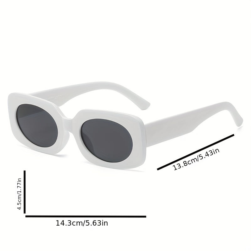 Y2K Rectangle Sunglasses UV400 Anti Glare Glasses for Men Women