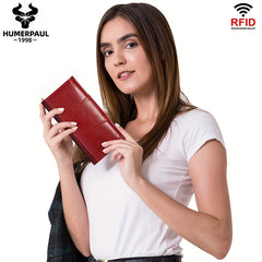 Stylish Women's Wallet with Large Capacity and Zipper Closure