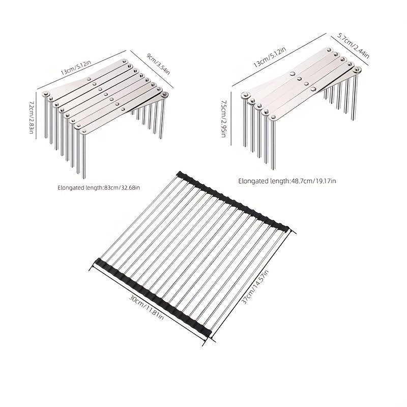 3pcs Stainless Steel Sink Drain Baskets Kitchen Rack
