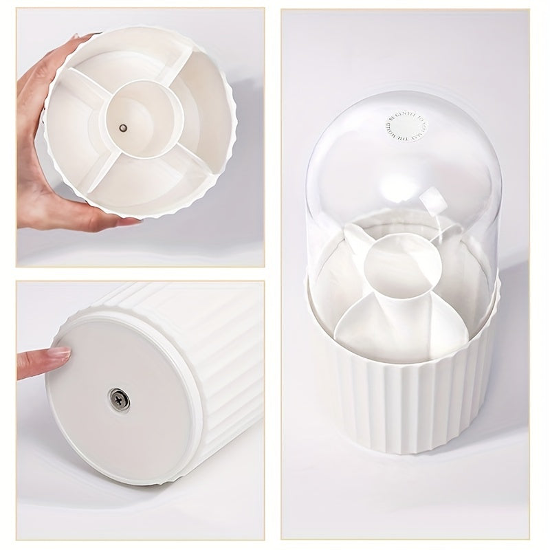 Dustproof 360 Rotating Makeup Brush Box with Pen Holder