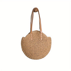 Straw Shoulder Bag Large Capacity Storage Tote Bag All Match Travel Bag