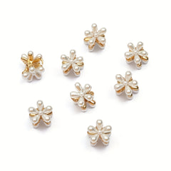 10PCS Flower Hair Claw Mini Hair Claw Braid Hair Clip Bangs Clip