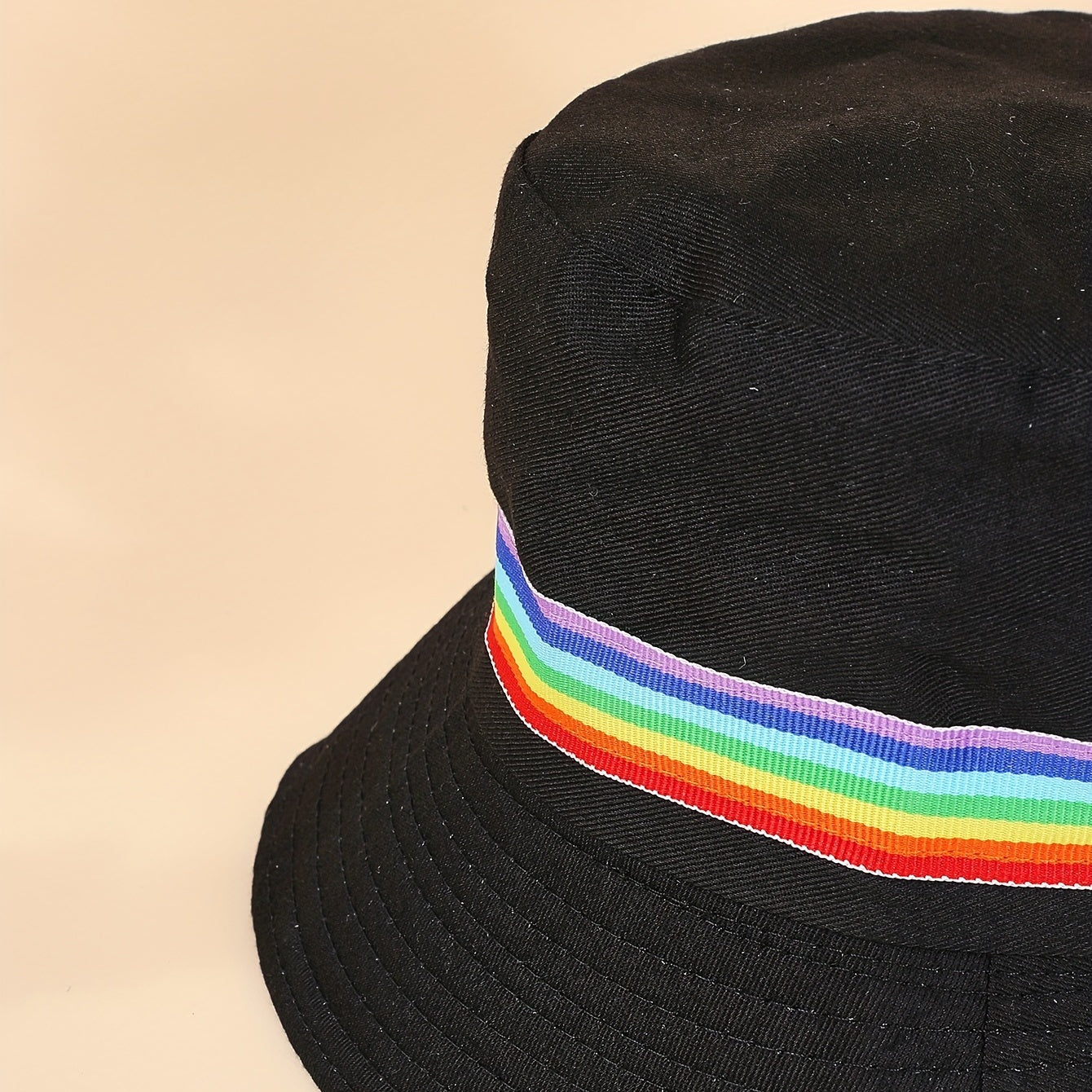 Rainbow Striped Couple Bucket Hat Lightweight Fisherman Cap