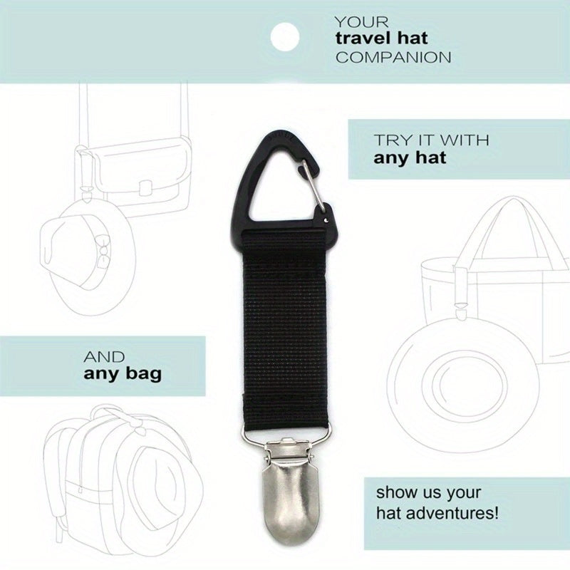 Solid Fabric Hat Clip Outdoor Travel Straw Hat Accessory
