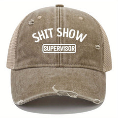 Vintage Distressed Mesh Trucker Cap Adjustable Golf Sun Hat