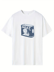 Men's Printed Leisure Sports T shirt Casual Stretch Tee Shirt