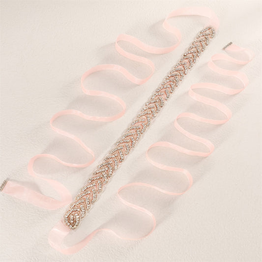 Bridal Rhinestone Waist Chain for Wedding Dress
