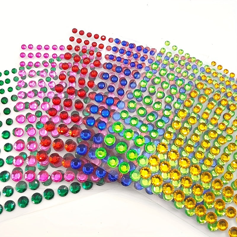 Self Adhesive Rhinestone Stickers DIY Gems Makeup Carnival