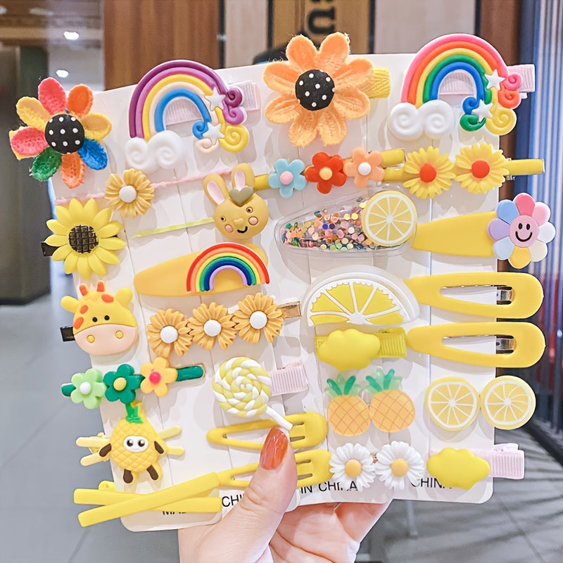 14pcs Girls Sweet Hair Clip Hair Accessories Set