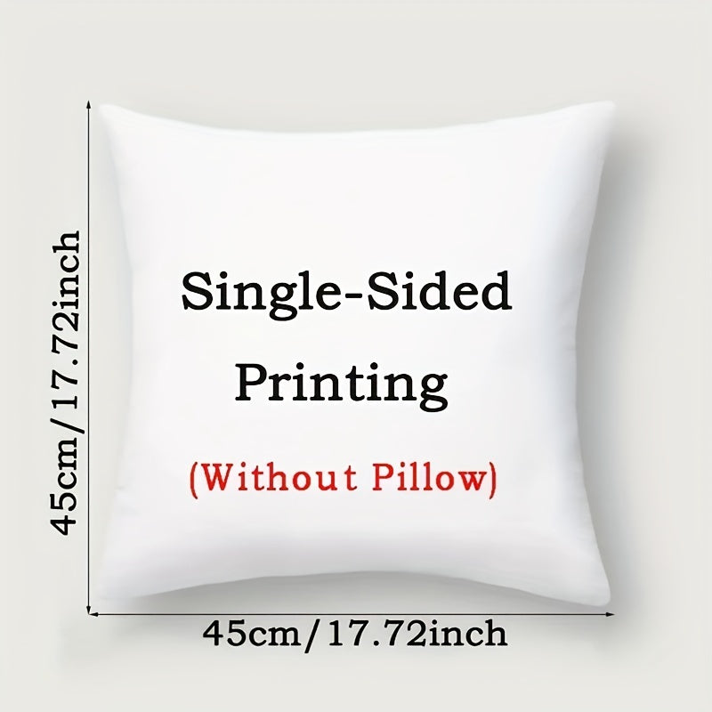 Anime Game Character Velvet Pillow Cover Soft Peach Skin Cushion 17.7x17