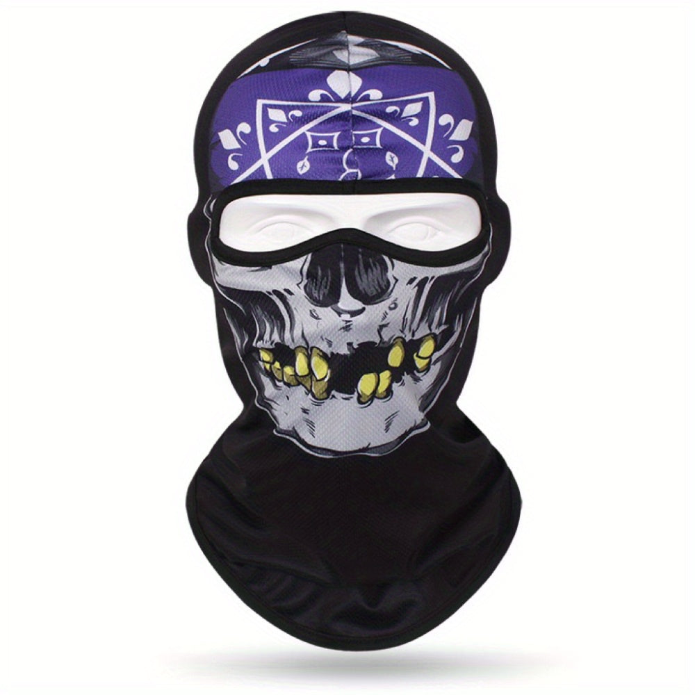 Multicolor Skull Mask Cycling Hat Windproof Dustproof Sun Protection