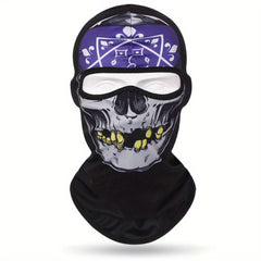 Multicolor Skull Mask Cycling Hat Windproof Dustproof Sun Protection