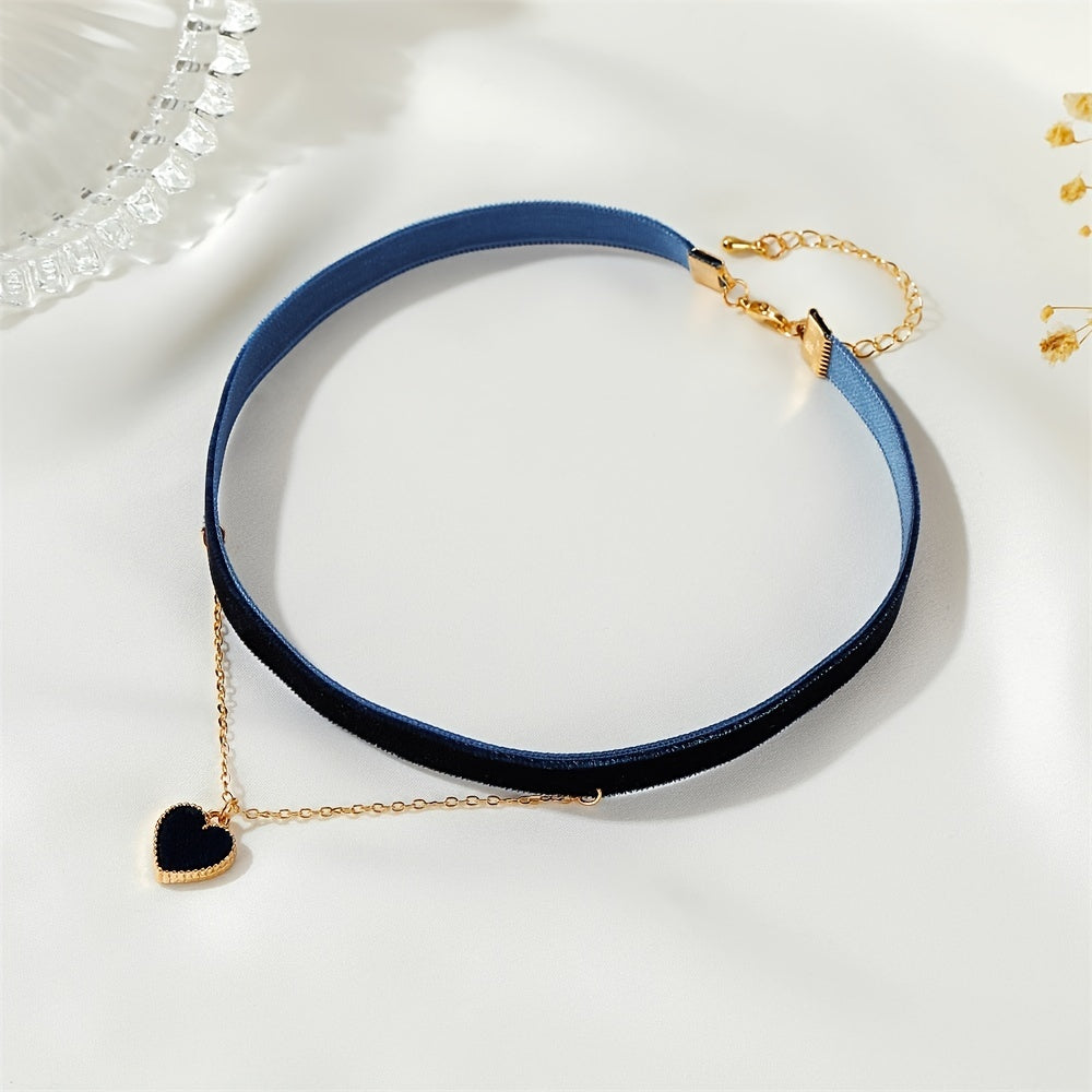 Velvet Choker Collar Necklace Vintage Clavicle Chain for Women Girl