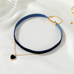 Velvet Choker Collar Necklace Vintage Clavicle Chain for Women Girl