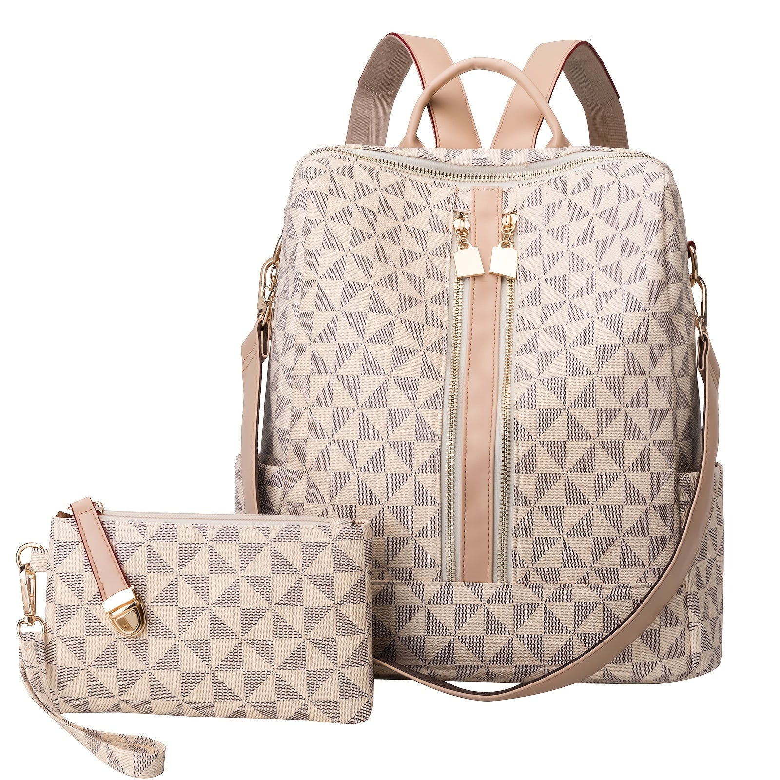 Women's Printed Anti-theft Backpack Large Capacity Leisure Bag
