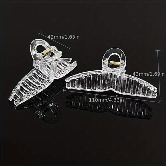 Transparent Hair Claw Clip Nonslip Shark Claw Ponytail Holder