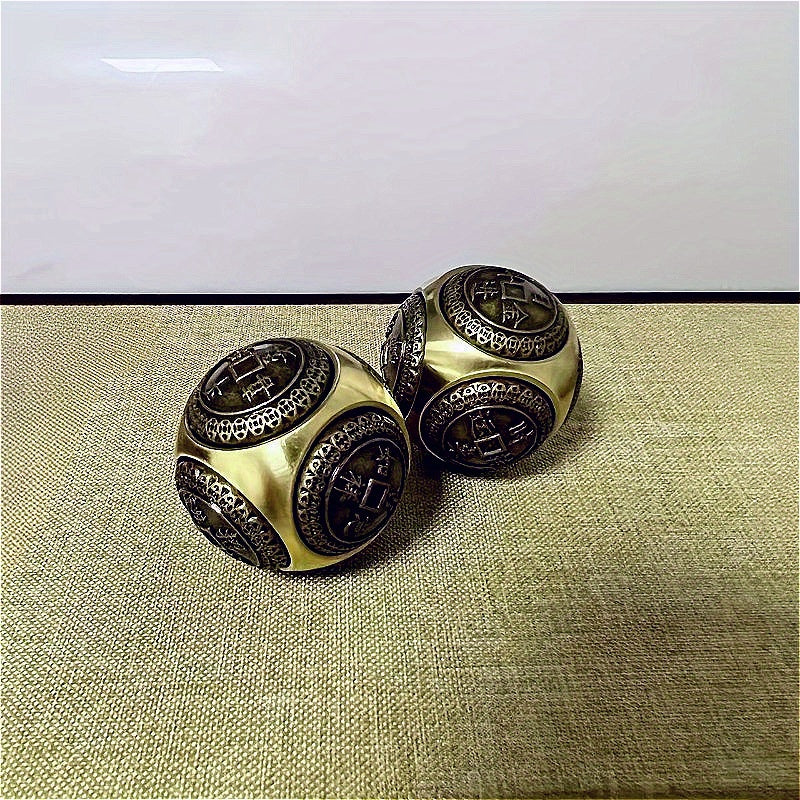 Brass Finger Spinner Toy Puzzle Ball for Relaxation