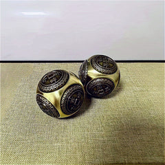 Brass Finger Spinner Toy Puzzle Ball for Relaxation