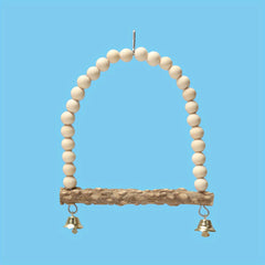 Solid Wood Beads Decor Parrot Bridge Ladder Bird Toy