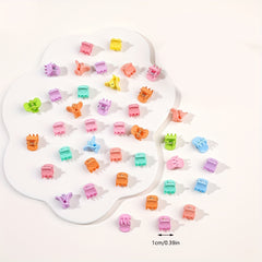 40pcs Random Small Butterfly Star Shaped Claw Clip Hairpin Hair Accessories