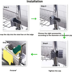 Stainless Steel Faucet Rack Sink Caddy Organizer