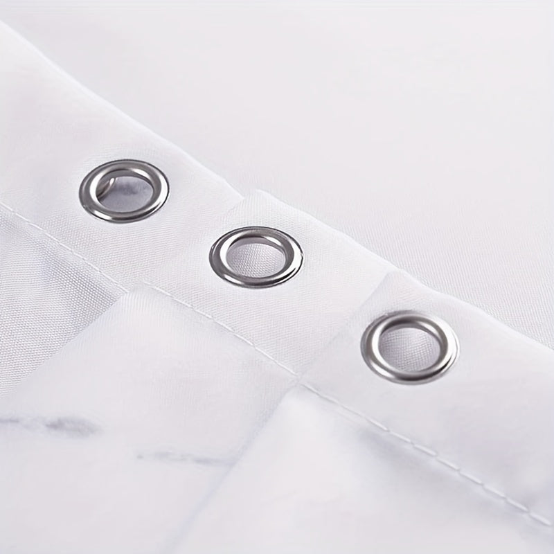 Marble Pattern Shower Curtain Waterproof Fabric Bath Curtain