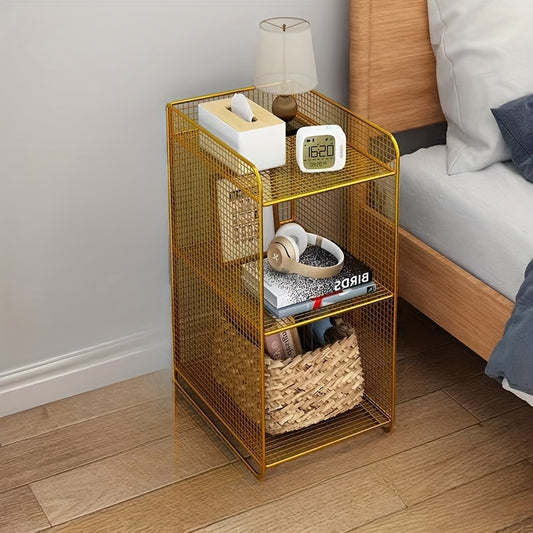 Metal Bedside Table 3 Tier Side Table
