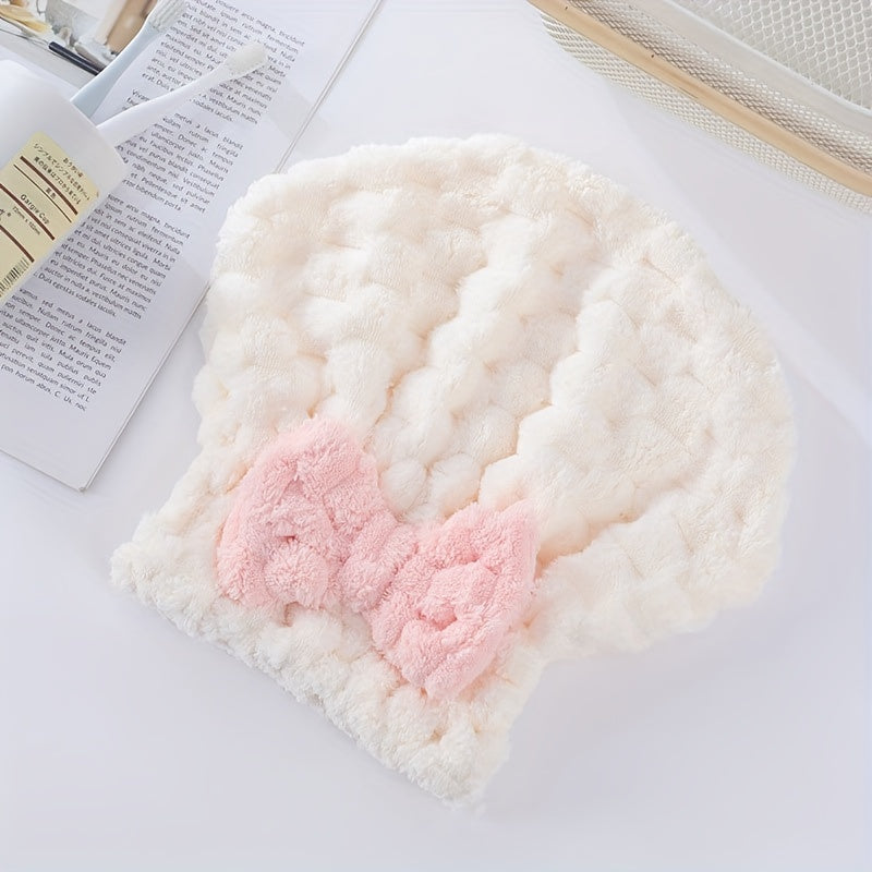 Thick Hair Towel & Absorbent Shower Cap Set - Soft & Skin-friendly
