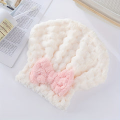 Thick Hair Towel & Absorbent Shower Cap Set - Soft & Skin-friendly