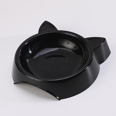 Plastic Cat Dog Bowl Anti Overturning Single Double Bowls For Food & Water