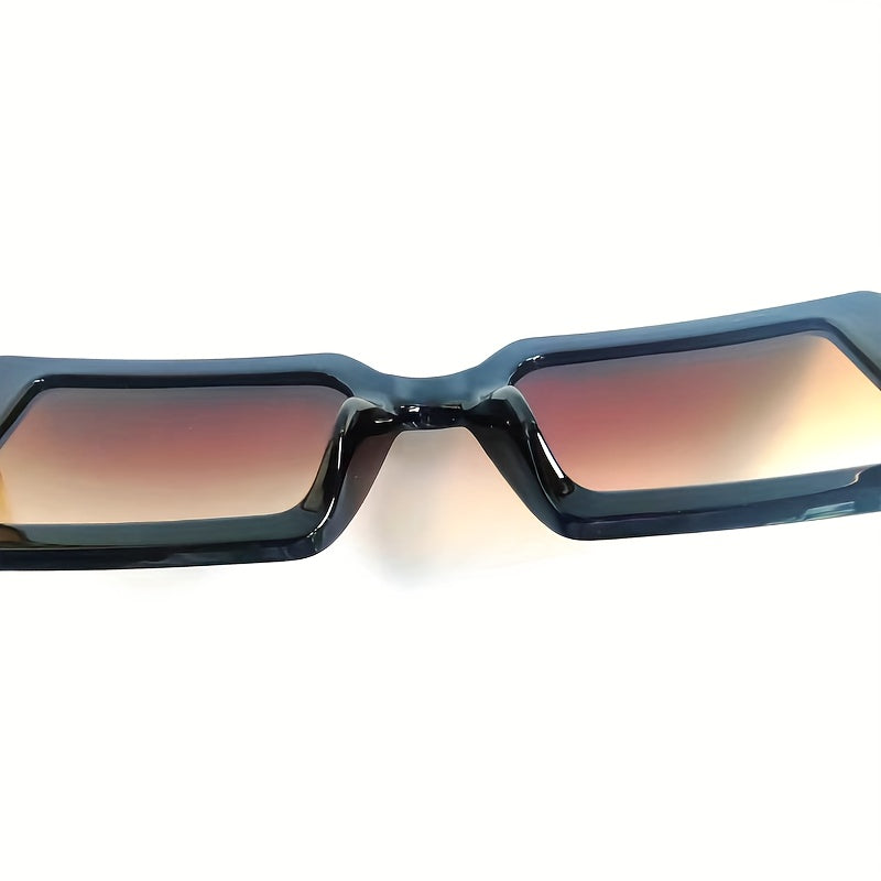 Punk Style Wide Legs Sunglasses with Cleaning Cloth & Anti-squeeze Box