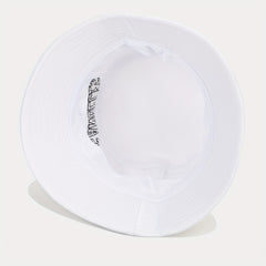 Retro Letter Embroidery Fisherman Hat Outdoor Sun Protection
